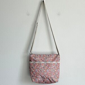 LeSportsac Multi-Color Floral Nylon Crossbody Bag Travel Friendly & Lightweight